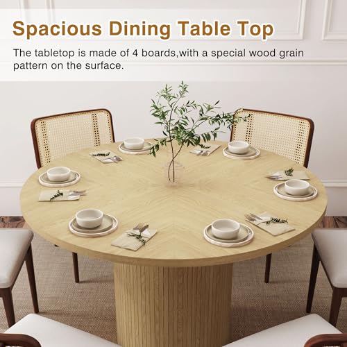 Modern Farmhouse Round Dining Table for 4 - 47