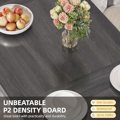 Rustic Farmhouse Dining Table for 6-8 People, 70.8-Inch