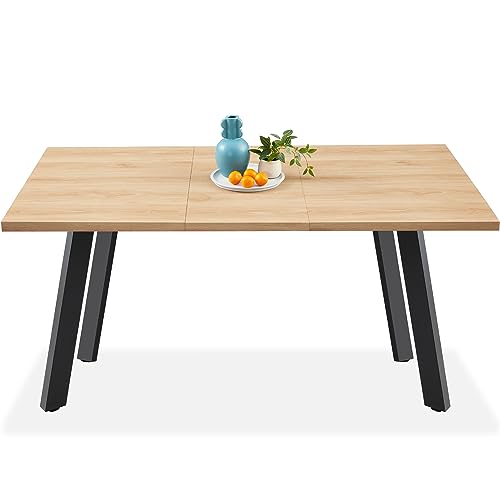 Modern Extendable Dining Table seats 6 - Natural Oak