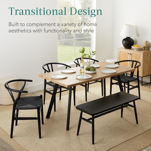 Modern Extendable Dining Table seats 6 - Natural Oak