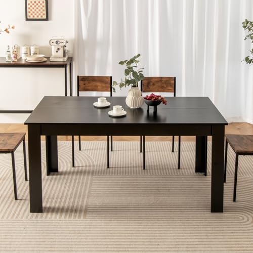 Giantex Wood Dining Table for 6: Farmhouse Style