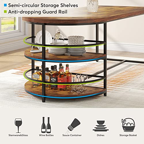Modern Dining Table with Storage Shelf for 4