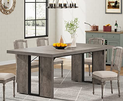 Rustic Farmhouse Style Dining Table for 6-8 People