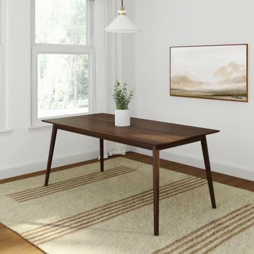 Solid Wood 6 Seat Dining Table, Mid Century