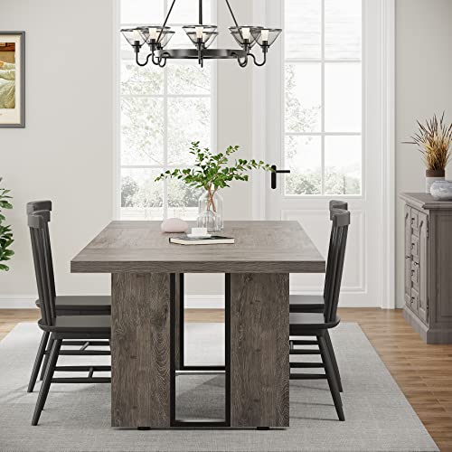 Rustic Farmhouse Style Dining Table for 6-8 People