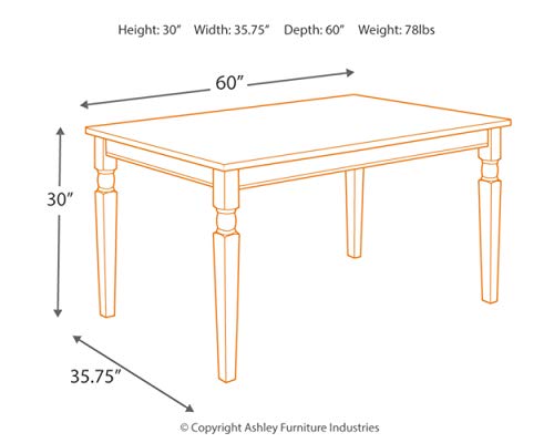 Ashley Whitesburg Cottage Dining Table - Seats 6