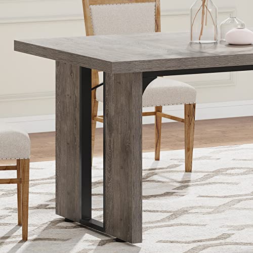 Rustic Farmhouse Style Dining Table for 6-8 People