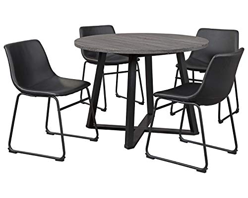 Ashley Centiar Round Dining Table with Metal Legs