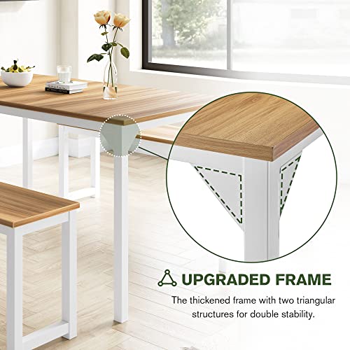 IMUsee 45" Dining Table Set for 4, 3-Pieces_KEYBOARD Kitchen & Dining Room Sets