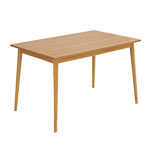 47" Modern Dining Table with Oak Finish Leg