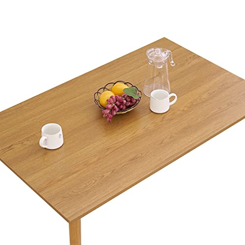 47" Modern Dining Table with Oak Finish Leg