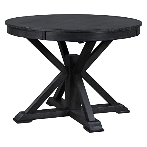 42"-54" Extendable Round Dining Table with 12" Leaf