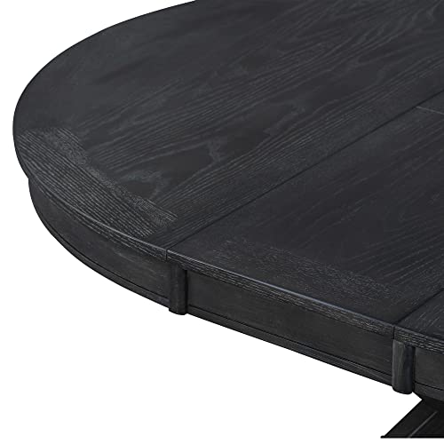 42"-54" Extendable Round Dining Table with 12" Leaf