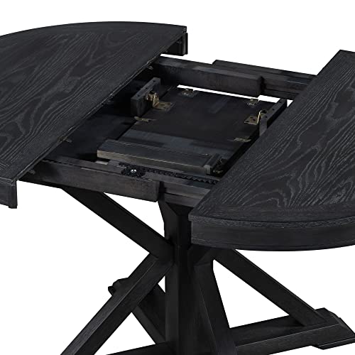 42"-54" Extendable Round Dining Table with 12" Leaf