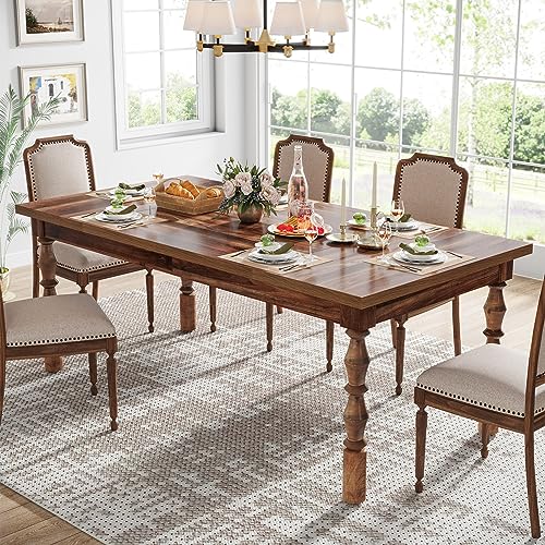 Tribesigns 62” Wood Dining Table for 4-6 People