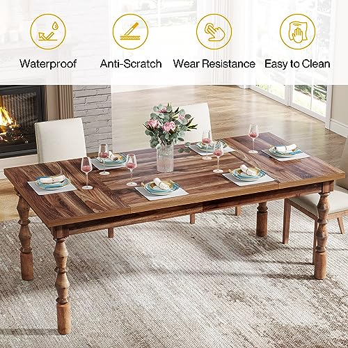 Tribesigns 62” Wood Dining Table for 4-6 People