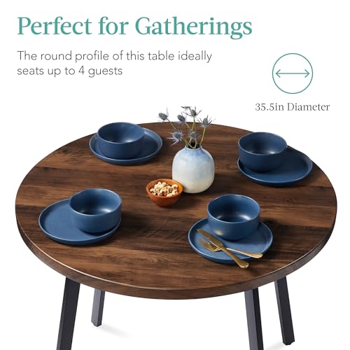 Mid-Century Modern Round Dining Table for Home & Outdoor