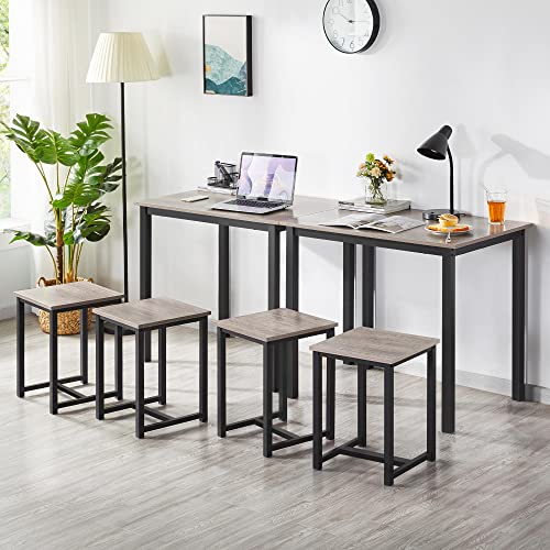 3-Piece Dining Set - Compact Table with 2 Stools