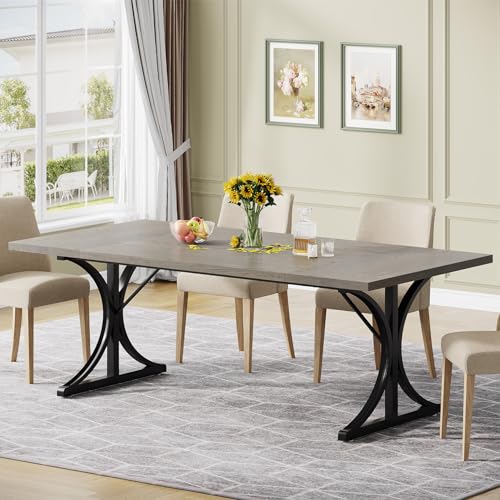 TIYASE 70.8" Rectangular Dining Table for 6-8 People