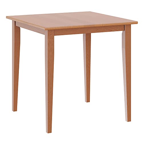 Classic Wood Square Dining Table in Light Oak