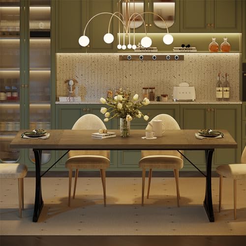 TIYASE 70.8" Rectangular Dining Table for 6-8 People