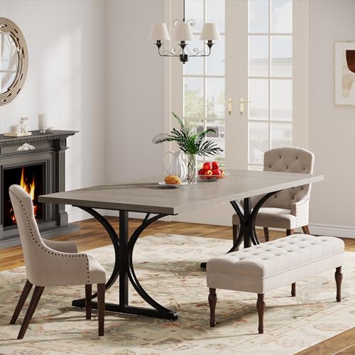 TIYASE 70.8" Rectangular Dining Table for 6-8 People