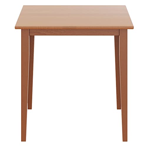 Classic Wood Square Dining Table in Light Oak