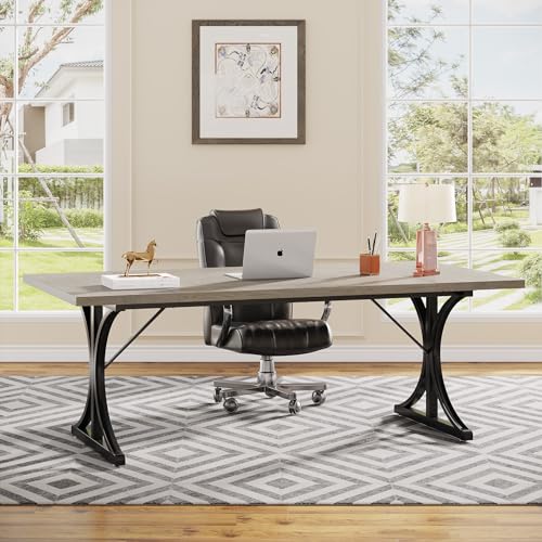 TIYASE 70.8" Rectangular Dining Table for 6-8 People