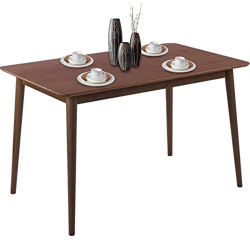 Modern Espresso Dining Table for Small Spaces, Rectangular