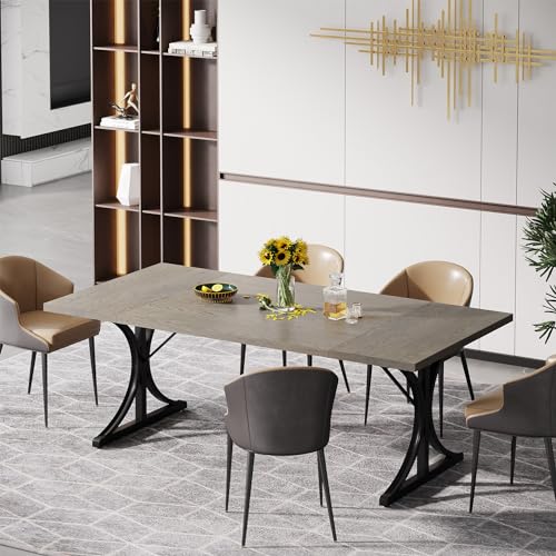 TIYASE 70.8" Rectangular Dining Table for 6-8 People