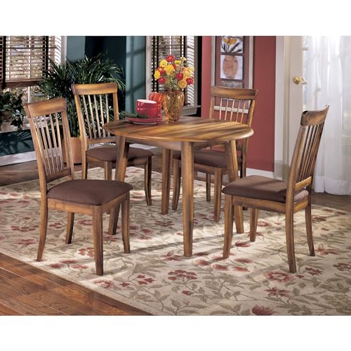 Ashley Berringer Round Drop Leaf Dining Table - Rustic Brown