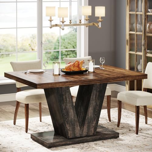 Modern 47-Inch Farmhouse Dining Table for 4