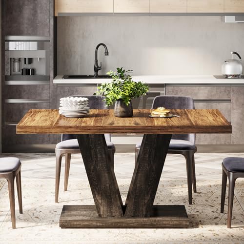 Modern 47-Inch Farmhouse Dining Table for 4