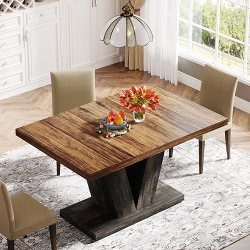 Modern 47-Inch Farmhouse Dining Table for 4