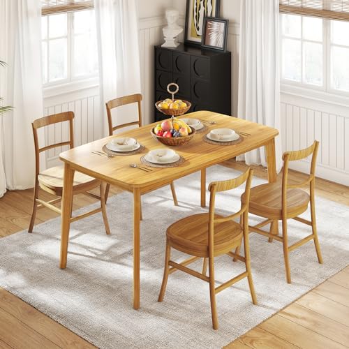 47" Malaysian Oak Dining Table for 2, Easy Assembly