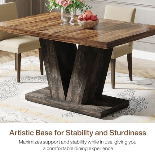 Modern 47-Inch Farmhouse Dining Table for 4