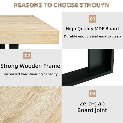 Extendable Rustic Dining Table for 6-10, Modern Kitchen