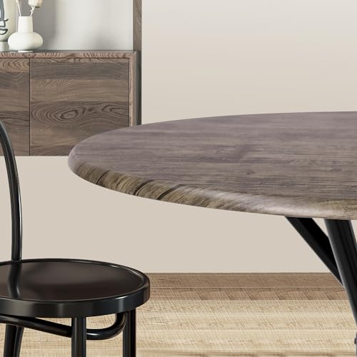 31.5" Round Vintage Wood Dining Table for Home