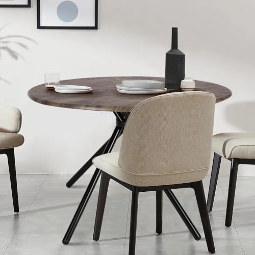 31.5" Round Vintage Wood Dining Table for Home