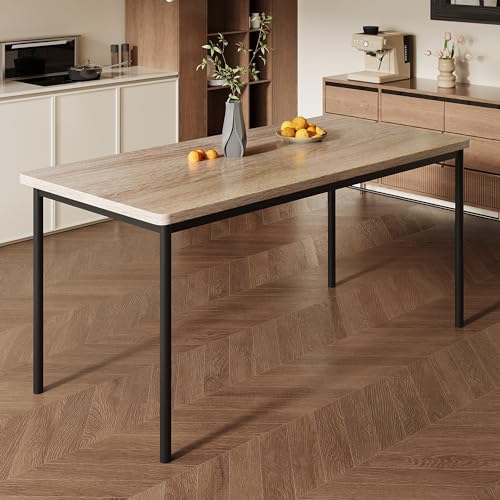 Modern 47 inch Dining Table for 4, Metal Legs