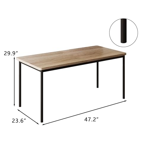 Modern 47 inch Dining Table for 4, Metal Legs