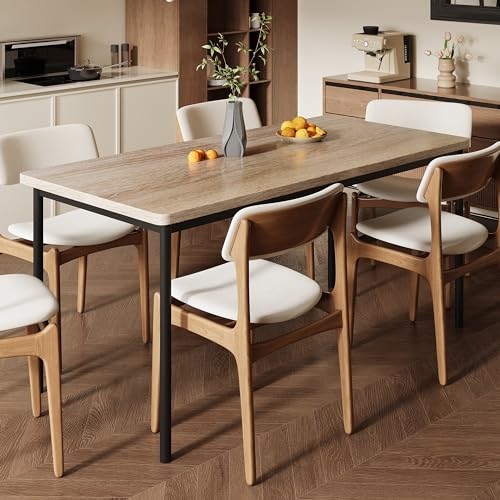 Modern 47 inch Dining Table for 4, Metal Legs
