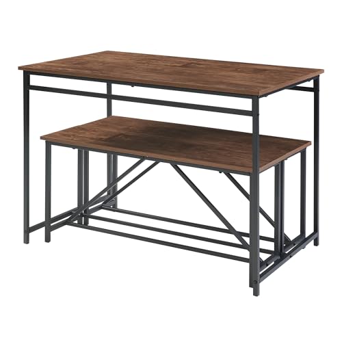 Panana 3-Piece Kitchen Table Set with Benches