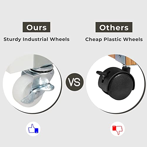 Tiptiper Folding Dining Table, Space Saving with Storage