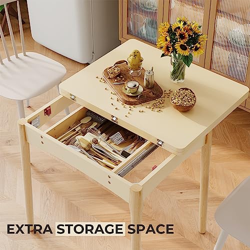 Modern Space Saving Dining Table with Hidden Storage