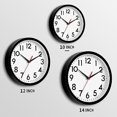 10" Silent Non-Ticking Wall Clock for Indoor/Outdoor Decor