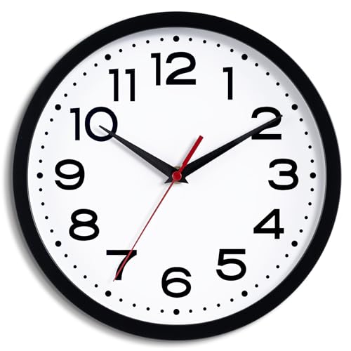 Modern non-ticking wall clock for indoor & outdoor décor