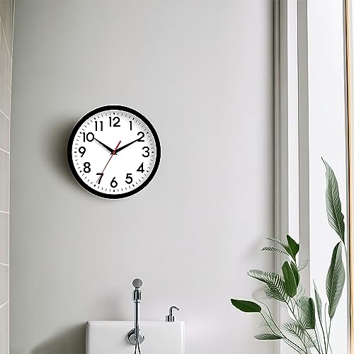 10" Silent Non-Ticking Wall Clock for Indoor/Outdoor Decor