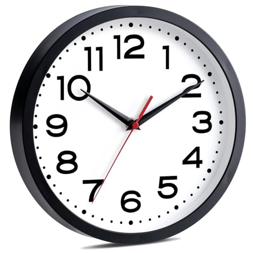 Modern non-ticking wall clock for indoor & outdoor décor