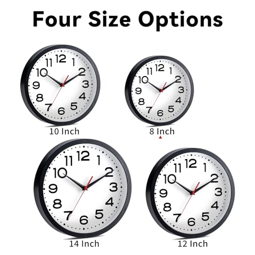Modern non-ticking wall clock for indoor & outdoor décor